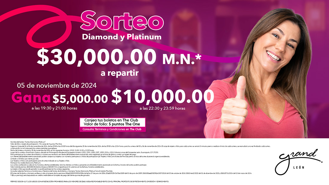 Sorteo Diamond y Platinum